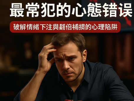 百家樂玩家因情緒影響而進行翻倍下注的危險行為示意圖