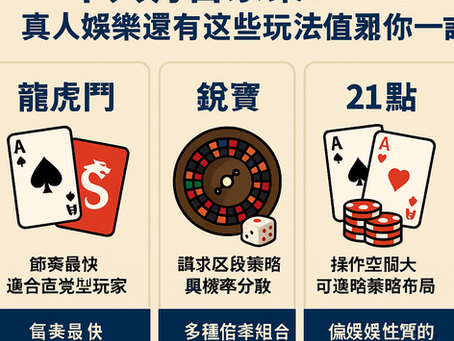 不只有百家樂！2025 真人娛樂五大玩法你玩過幾種？