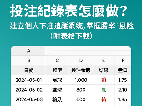 大老爺娛樂城 投注紀錄表教學封面圖