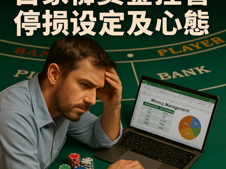 百家樂玩家使用Excel記錄下注策略、設定每日限損與注金比例圖解